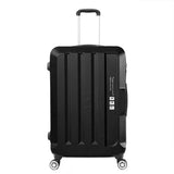 3pcs Luggage Sets Travel Hard Case Lightweight Suitcase TSA lock Black - OZ Discount Store