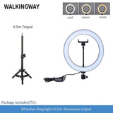 10" LED Ring Light Photographic Selfie Ring Lighting with Stand 