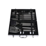18Pcs Stainless Steel BBQ Tool Set Outdoor Barbecue Utensil Aluminium Grill Cook - OZ Discount Store