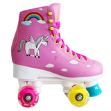 Skates Children 4 Wheels Led Balance Double Roller Skates Pink Girl Skates