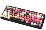 JellyComb Bluetooth Keyboard Retro Round Keycap Plastic Panel Colorful Border WaterproofMobile Phone Keyboard