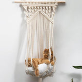 Cotton Handwoven Tapestry Pet Cat Hammock Bed Swing Bohemian Wall Hanging Macrame For Home Bedroom Decoration Without Mat