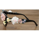 Charming Flower Fashion Cat Eye Sunglasses 