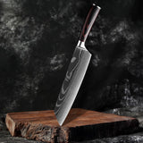XITUO 8"inch japanese kitchen knives Laser Damascus pattern chef knife Sharp Santoku Cleaver Slicing Utility Knives tool EDC New
