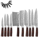 Japanese Kitchen Knife Set Laser Damascus Pattern Stainless Steel Knife Set Kitchen Tools - OZ Discount Store
