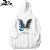 Hip Hop Sweatshirt Hoodie Color Butterfly Streetwear Harajuku