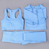7 Colors GYMS Seamless Yoga Set Fitness Sport Suits Gym Set