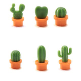 6pcs Fridge Magnets Cute Succulent Plant Magnet Button Cactus Refrigerator