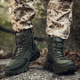 Tactical Military Combat Boots Men Suede Leather US Army Hunting Trekking Camping Mountaineering Winter Work Shoes Boats JKPUDUN