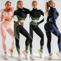 Brand Sport Suit Woman Seamless Running Tracksuit Sportswear