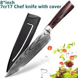Japanese 440C High Carbon Stainless Steel Damascus Sanding Laser Knife - OZ Discount Store