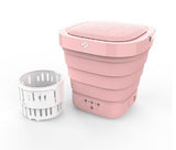 Portable Mini Folding Clothes Washing Machine Bucket Automatic Home Travel Self-driving Tour Underwear Foldable Washer and Dryer
