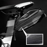 NEWBOLER 1.5L Hard shell Bicycle Saddle Bag Waterproof Cycling Panniers MTB Bike Rear Tool Bag Night Reflective Bike Accessories