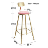 Nordic Bar Stool Wrought Iron - OZ Discount Store