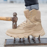 Work Safety Shoes Men Construction Ankle Boots Men Security Steel Toe Cap Men's Boots Male Anti-smashing Work Boots Big Size 47