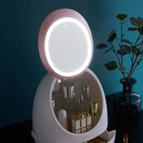HD Mirror LED Light Cosmetic Storage Box 
