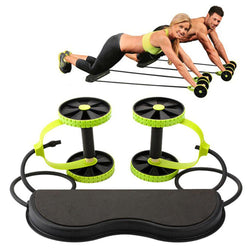 AB Wheels Roller Stretch Elastic Abdominal Resistance Pull Rope Tool  Abdominal Muscle Trainer Exercise Home Fitness Equipment