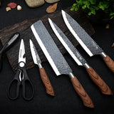 Stainless Steel Kitchen Knives Set Tools Forged Kitchen Knife Gift Case