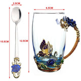 Beauty And Novelty Enamel Coffee Cup Mug Flower Tea Glass Cups