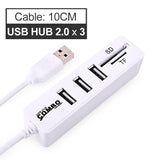 USB 3.0 Hub USB Splitter High Speed 3 6 Ports 2.0 Hab TF SD Card Reader All In One For PC Computer Accessories - OZ Discount Store