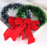Christmas Garland With Big Bow Green Christmas Vine Ring Wreath Decoration