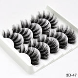 5Pairs 3D Mink Hair False Eyelashes Natural/Thick Long Eye Lashes