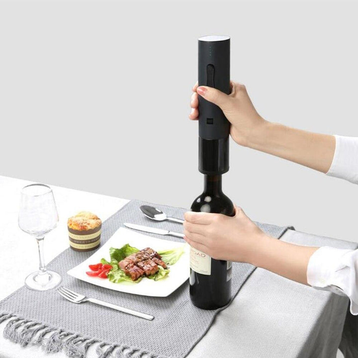 Xiaomi Mijia Huohou Automatic Red Wine Bottle Electric Corkscrew Foil Cutter Cork Out Tool  for Mi Smart Home Kits 6S (black)