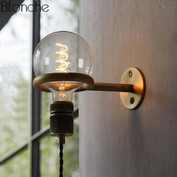 Nordic Vintage Punk Ring Wall Lamp Led Sconce Mirror Light Fixture