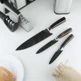 Damascus Pattern Blade Kitchen Knives Set 7cr17 Stainless Steel 