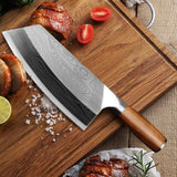 CHUN Beautiful Utility Cleaver Knife Stainless Steel Kitchen Knives Laser Damascus Vein Chef Knife Razor Sharp Slicing Knives