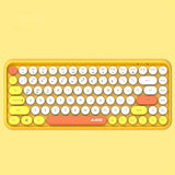 JellyComb Bluetooth Keyboard Retro Round Keycap Plastic Panel Colorful Border WaterproofMobile Phone Keyboard