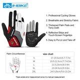 INBIKE Full Finger Cycling Gloves Touch Screen MTB Bike Bicycle Gloves GEL Padded Outdoor Sport Fitness Gloves Bike Accessories