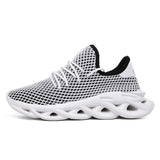 Men Sneakers Black Mesh Breathable Running Sport Shoes Male Lace Up