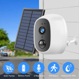 Hismaho Solar Power Charging Wireless WiFi Camera 1080P 2MP HD Outdoor Security IP Camera Surveillance External Solar Panel