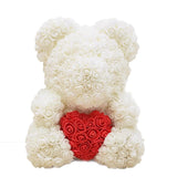 40cm Teddy Bear of Rose Artificial Flowers PE Rose Bear Gift Box