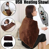 Portable Electric Heating Shawl Autumn Winter USB Soft Heated Shawl