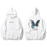 Hip Hop Sweatshirt Hoodie Color Butterfly Streetwear Harajuku