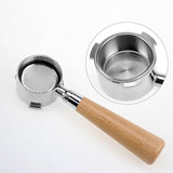 Wood Handle Stainless Steel Espresso Portafilter 51mm for Coffee Naked Bottomless Portafilter