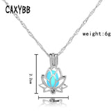 Luminous Shine In The Dark Lotus Flower Pendant Necklace Women Jewelry For Women 