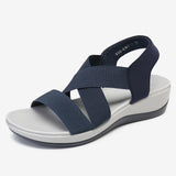 Women Comfy Cross Elastic Strap Soft Sports Sandals - OZ Discount Store