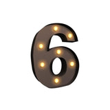 LED Metal Number Lights Free Standing Hanging Marquee Event Party D?cor Number 6 - OZ Discount Store