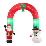 Inflatable Christmas Santa Snowman with LED Light Xmas Decoration Outdoor Type 2 - OZ Discount Store