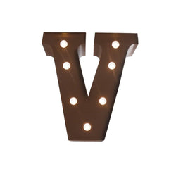LED Metal Letter Lights Free Standing Hanging Marquee Event Party D?cor Letter V - OZ Discount Store