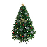 Christmas Tree Kit Xmas Decorations Colorful Plastic Ball Baubles with LED Light 2.4M Type2 - OZ Discount Store