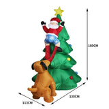 Inflatable Christmas Santa Snowman with LED Light Xmas Decoration Outdoor Type 1 - OZ Discount Store