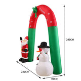 Inflatable Christmas Santa Snowman with LED Light Xmas Decoration Outdoor Type 2 - OZ Discount Store