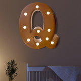 LED Metal Letter Lights Free Standing Hanging Marquee Event Party D?cor Letter Q - OZ Discount Store