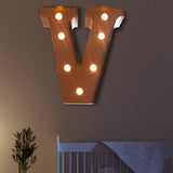 LED Metal Letter Lights Free Standing Hanging Marquee Event Party D?cor Letter V - OZ Discount Store