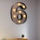 LED Metal Number Lights Free Standing Hanging Marquee Event Party D?cor Number 6 - OZ Discount Store